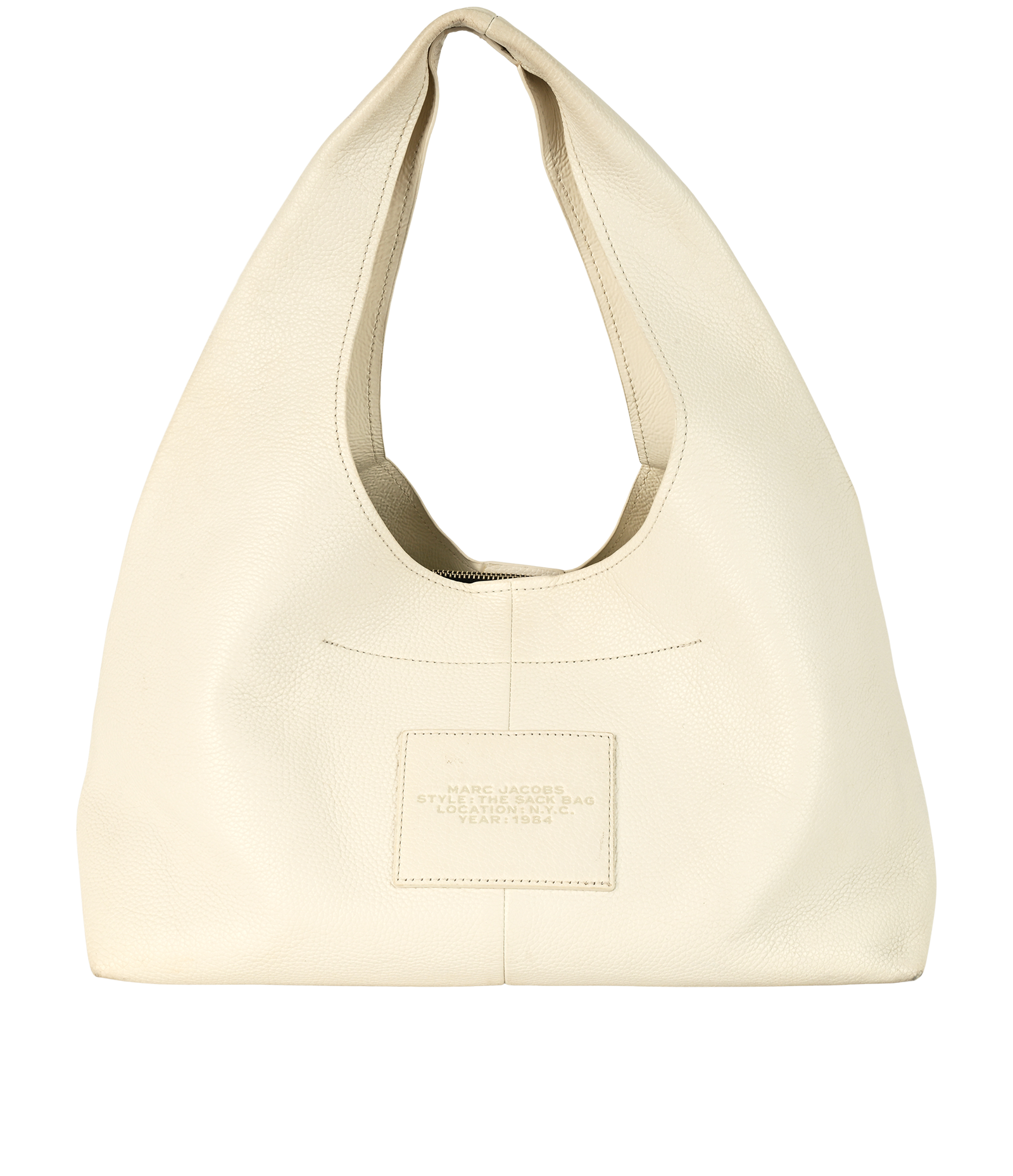 The Sack Bag, &pound;230, Handbags, White, Leather, Back view